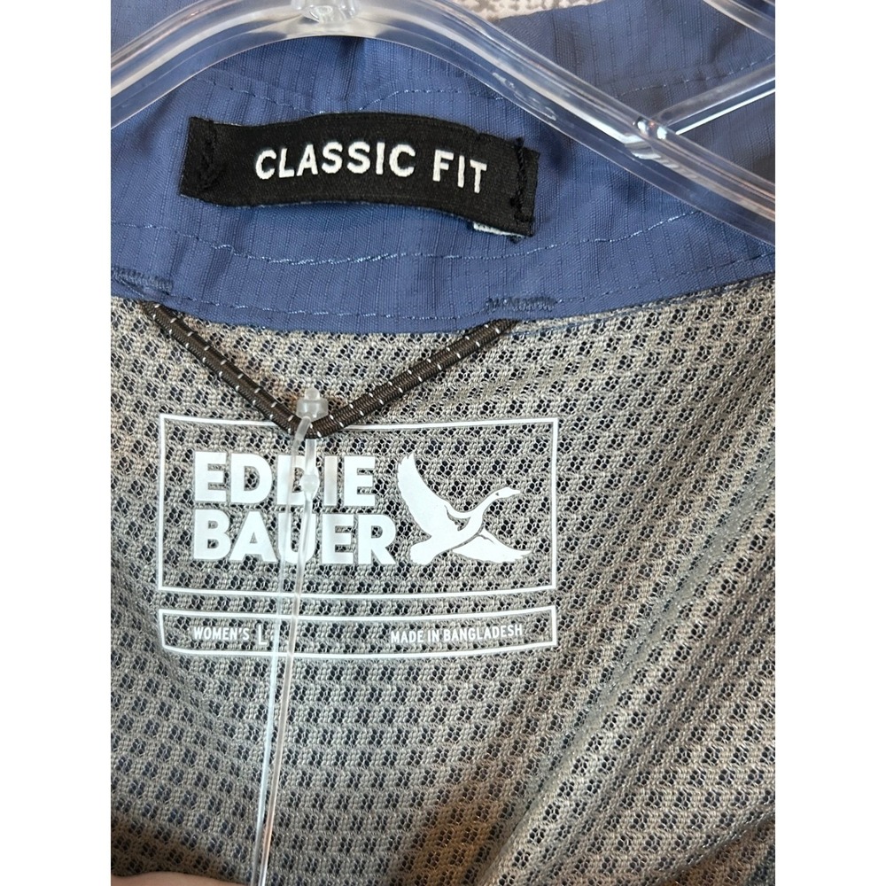 NWT Eddie Bauer Women Blue Mountain Ripstop L/S Top UPF 50+ Classic Fit Large - Picture 4 of 12